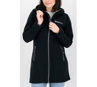 DEPROC-Active Women's Fleece Coat, Knitted Fleece Jacket, Long Jacket with Hood, Transition Jacket, Windbreaker, Fleece Jacket, Women's Glory April Fleece Coat