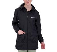 DEPROC-Active Women's Lynn Rain Coat with Hood Waterproof Weatherproof Windbreaker Transition Jacket, Black, 38