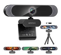 DEPSTECH 4K Webcam With Microphone, Autofocus HD Camera With Sony Sensor and Privacy Cover, Plug and Play 8MP USB for Laptop PC Mac, Streaming for Zoom, Skype, Facetime