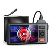 DEPSTECH 50FT 1080P Dual Lens Inspection Camera with Lights, 5" IPS Screen, Split Screen, IP67 Waterproof, Black