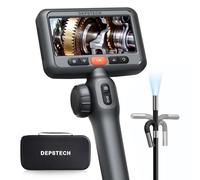 DEPSTECH 6.2 mm Rotatable Endoscope Camera with Light, 1080P Endoscope Camera, Movable Head 210°, 4.5 Inch IPS Screen, Endoscope Camera, Inspection Camera, Tube Camera, Channel Camera, 1.5 m