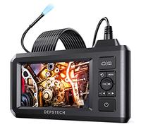 DEPSTECH Industrial Endoscope, 5.5mm 1080P HD Digital Borescope Inspection Camera 4.3 Inch LCD Screen IP67 Waterproof Snake Camera with 6 LED Lights, 16.5FT Semi-Rigid Cable,32GB Card and Helpful Tool