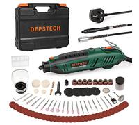 DEPSTECH Rotary Tool Kit, 200W Multi 6 Variable Speed 10000-40000RPM with Keyless Chuck & Flex Shaft, 128pcs Accessories Set for DIY Craft, Engraving, Cutting, Sanding, Polishing-DM200A, Green