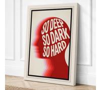 Depth and Darkness Typography Canvas Wall Art Print 18x12 Inch (46 x 30 cm)