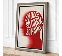 Depth and Darkness Typography Canvas Wall Art Print 36x24 Inch (91 x 61 cm)