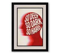 Depth and Darkness Typography Framed Wall Art Print A2 (59.4×42cm) Black, Wall Decor for Living Room, Bedroom, Office & Home, Ready to Hang, Art Gift