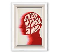 Depth and Darkness Typography Framed Wall Art Print A4 (29.7×21cm) White, Wall Decor for Living Room, Bedroom, Office & Home, Ready to Hang, Art Gift