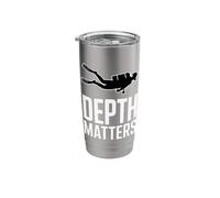 Depth Matters Scuba Diver Underwater Diving Stainless Steel Insulated Tumbler