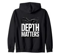 Depth Matters Scuba Diver Underwater Diving Zip Hoodie