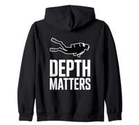 Depth Matters Scuba Diver Underwater Diving Zip Hoodie