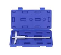 Depth Vernier Caliper, High Carbon Steel Dial Caliper with Plastic Box, Caliper Measuring Tool for Metal Processing 0.02mm Accuracy for Inside Outside Depth and Step Measurements(0-150mm)