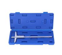 Depth Vernier Caliper, High Carbon Steel Dial Caliper with Plastic Box, Caliper Measuring Tool for Metal Processing 0.02mm Accuracy for Inside Outside Depth and Step Measurements(0-200mm)