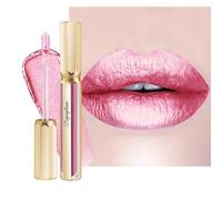 Depuplum Pink Lipsticks for Women Metallic Glitter Lipstick Long Lasting