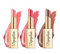 Depuplum Pink Red Brown Lipstick for Women Shimmer Tinted Lip Balm
