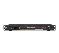Depusheng 8 Outlet Power Conditioner 10 Amp 2200w With Precise Digital Real-Time Voltage Display Rack Mount Power Sequencer Suitable For Home KTV Classroom Stage Studio - Black（D328）