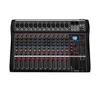 Depusheng DA12 DJ Sound Controller Interface USB Drive for Computer Recording 12 Channel Studio Audio Mixer XLR Microphone Jack 48V Power RCA Input Output for Professional and Beginners