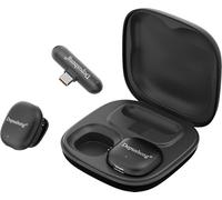 Depusheng V2 Dual Wireless Clip-on Microphone, Type-C Plug Play Lapel Mic with Charging Case, 3-Speed Noise Reduction for Vlog Live Interview iPhone Android