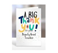 Deputy Head Teacher card, Thank You, Thanks, Thankyou, Miss you Goodbye, Farewell, Gifts for men, women, presents for Christmas, female, male, A5-150_186