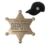 Deputy Sheriff Badge Metal Police Badge Sheriff Badge Police Badge Sheriff Badge Adult Police Commemorative Badge Cowboy Party Decoration Badge Retro Honor Medal Pin Cosplay Prop Accessories