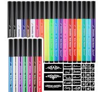 Depvision Torbers 26 Pcs Face Painting Markers Face Body Paint Markers Body Marker for Skin with 8 Neon Colors, Smudge Proof WaterProof