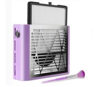 Depvko Nail Dust Collector Nail Tech, 60W Powerful Nail Extractor Vacuum Cleaner with Reusable Filter&Brush, Electric Dust Fan Suction Machine Manicure Tool for Acrylic Nails Gel Polishing, Salon Home