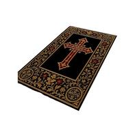 DEPYEE 1pc Cross Rug Christian Prayer Carpet Symbol(1,120X160CM)