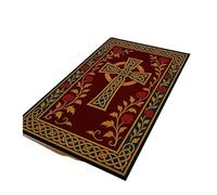DEPYEE 1pc Cross Rug Christian Prayer Carpet Symbol(4,40X60cm)
