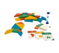 Deqube 4 Wooden Tangrams In Metal Tin