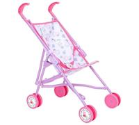 HTI Peppa Pig Stroller | Toy Dolls Buggy In Pink & White Peppa Pig Theme | Childrens Baby Doll Stroller Toy Umbrella Fold Stroller| Role Play Toy Dolls Buggy Pushchair | Suitable For Ages 2+,Pink,white,53 x 26.5 x 43.5 centimeters