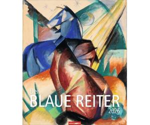 Der Blaue Reiter Kalender 2026: Kunstkalender im Großformat mit den beliebtesten Meisterwerken der berühmten Künstlergruppe. Farbstarke Bilder in elegantem Design 46x55 cm Hochformat