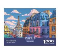 Der Eiffelturm Puzzle, Hard 1000 Piece Jigsaw Puzzles for Adults, Difficult Puzzles, Paris Landmarks Puzzles for Adults 1000 52x38cm/1000pcs