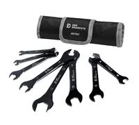 Der Erwachte Super-Thin Open End Wrench Set, Metric, 8-Piece, Black Electrophoretic Coating, with Rolling Pouch