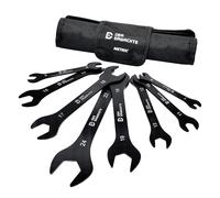 Der Erwachte Super-Thin Open End Wrench Set, Metric, 8-Piece, Black Electrophoretic Coating, with Rolling Pouch