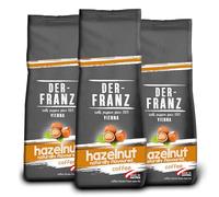 Der-Franz Coffee, flavoured with Hazelnut, Arabica and Robusta coffee beans, 3 x 500 g