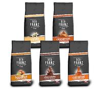 Der-Franz Flavour Coffee Bundle - 1x Hazelnut, 1x Caramel, 1x Vanilla, 1x Chocolate, 1x Cinnamon, Whole bean, 5 x 1000g