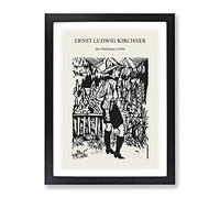 Der Pfadfinder By Ernst Ludwig Kirchner Exhibition Museum Painting Framed Print | A2 Black Framed Wall Art | Ready to Hang | Modern Historical Picture | Living Room Bedroom Lounge Office