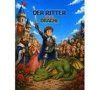 Der Ritter und der Drache - Ein Ausmalbuch mit Geschichte: 30 lustige und einfache Ausmalbilder mit Rittern, Drachen und Burgen für Kinder von 4 bis 8 Jahren