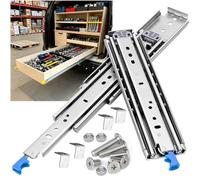 Der Slide Rails with Ball Bearings Locking Mechanism Full Exteon 220kg Load Capaci 450mm/18in for 1500-2000mm Ders (Blue)