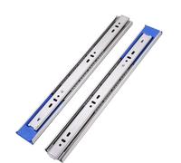 Der Slides - Push-to-Open 3-Sect Stainless Steel Der Guides - Heavy-Du Silent Wardrobe Cabinet Hardware
