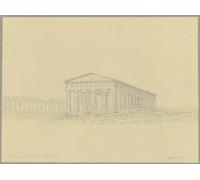 Der sogenannte Poseidontempel und das Heraion in Paestum (1851) Poster Print by Friedrich Wilhelm Ludwig (24 x 36)