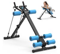 DERACY Ab Workout Machine Adjustable Ab Trainer Abdominal Trainer for Home Gym Foldable Ab Crunch Machine for Core 440 LBS (Blue)