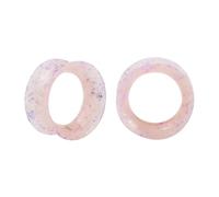 DERALA 2Pcs Ear Tunnels Ultra Thin Soft Silicone Double Flared Ear Gauges Plugs Flexible Flesh Tunnel Expander Stretching Ear Piercing Jewelry for Men Women Size 8g-1 inch, 9/16"(14mm), Silicone, no