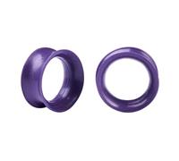 DERALA 2Pcs Ear Tunnels Ultra Thin Soft Silicone Double Flared Ear Gauges Plugs Flexible Flesh Tunnel Expander Stretching Ear Piercing Jewelry for Men Women Size 8g-1 inch, 00g(10mm), Silicone, no