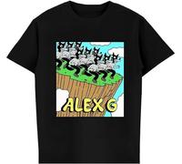 deran A Boy Who Loves Alex G Photographic Short T-Shirt Size M Black