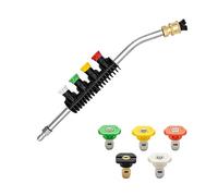 DERASL 1/4" Quick Connect Pressure Washer Lance Extension with 5 Nozzles, 30 Degree Gutter Rod Cleaner Attachment for Car Washing and More