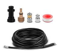 DERASL 15-Meter Drain Cleaning Kit | High-Pressure Hose with Quick Connectors | Compatible with Karcher K2-K7 and LAVOR Washers | Ideal for Unblocking and Cleaning Tasks