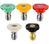 DERASL Multi-Degree Pressure Washer Nozzle - 1/4" Quick Connect, High-Pressure Tips for Roof and Path Cleaning