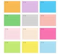DERAYEE 12 Pack Sticky Notes, 504 Sheets to Do List Pads Colorful Self-Stick Notes Pastel Ruled Stickies for School Office Home Plan (3.9x2.8 inch)