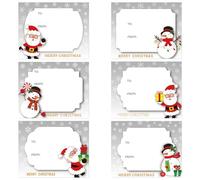 DERAYEE 120PCS Christmas Lables Stickers, Christmas Sticky Lables Festive Self Adhesive Stickers for Xmas Gift Presents Decorations