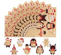 DERAYEE 120PCS Christmas Stickers Gift Tags, Self-Adhesive Name Tags for Xmas Envelopes Cards Gifts Wrap Boxes Decoration